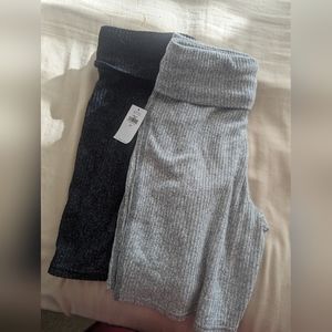 2 Old Navy Ribbed Shorts, Size XS, Dark Grey + Light Grey